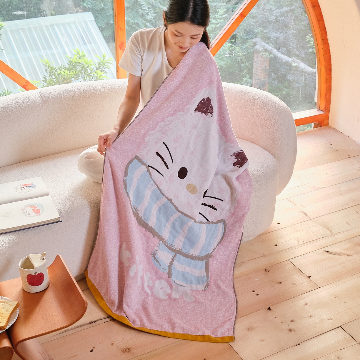 91家纺网 家纺一手货源 找家纺 （总）沐瑟家纺 2025新款卡通A类全棉四层纱布浴巾加大毛巾-第一组