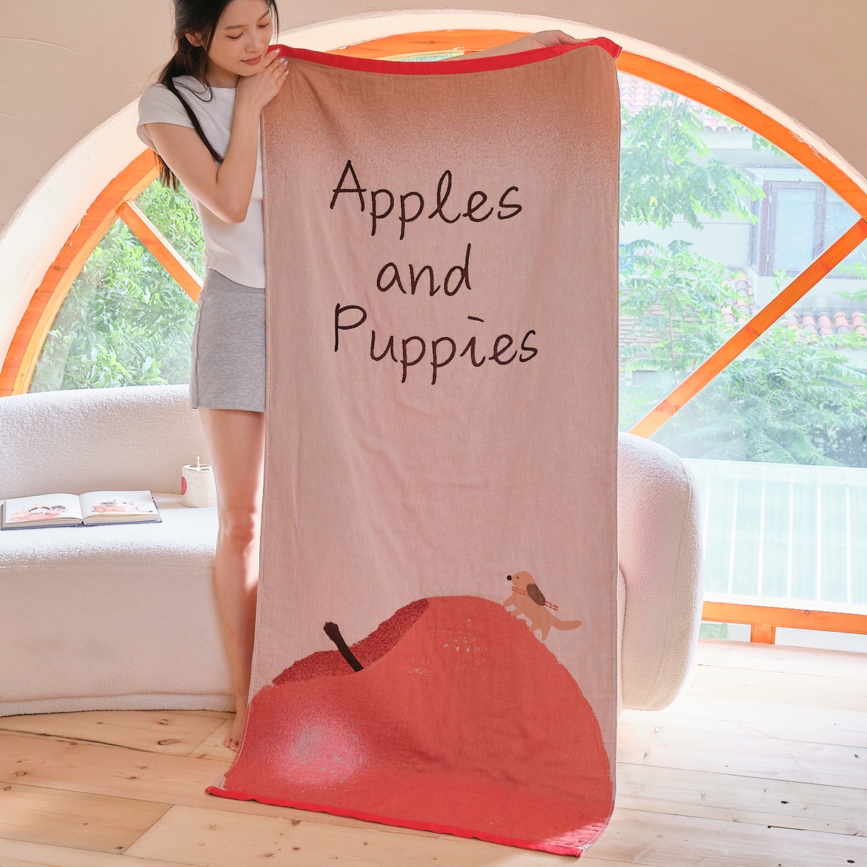 沐瑟家纺 2025新款卡通A类全棉四层纱布浴巾加大毛巾-第一组 心萍气和 80*160cm