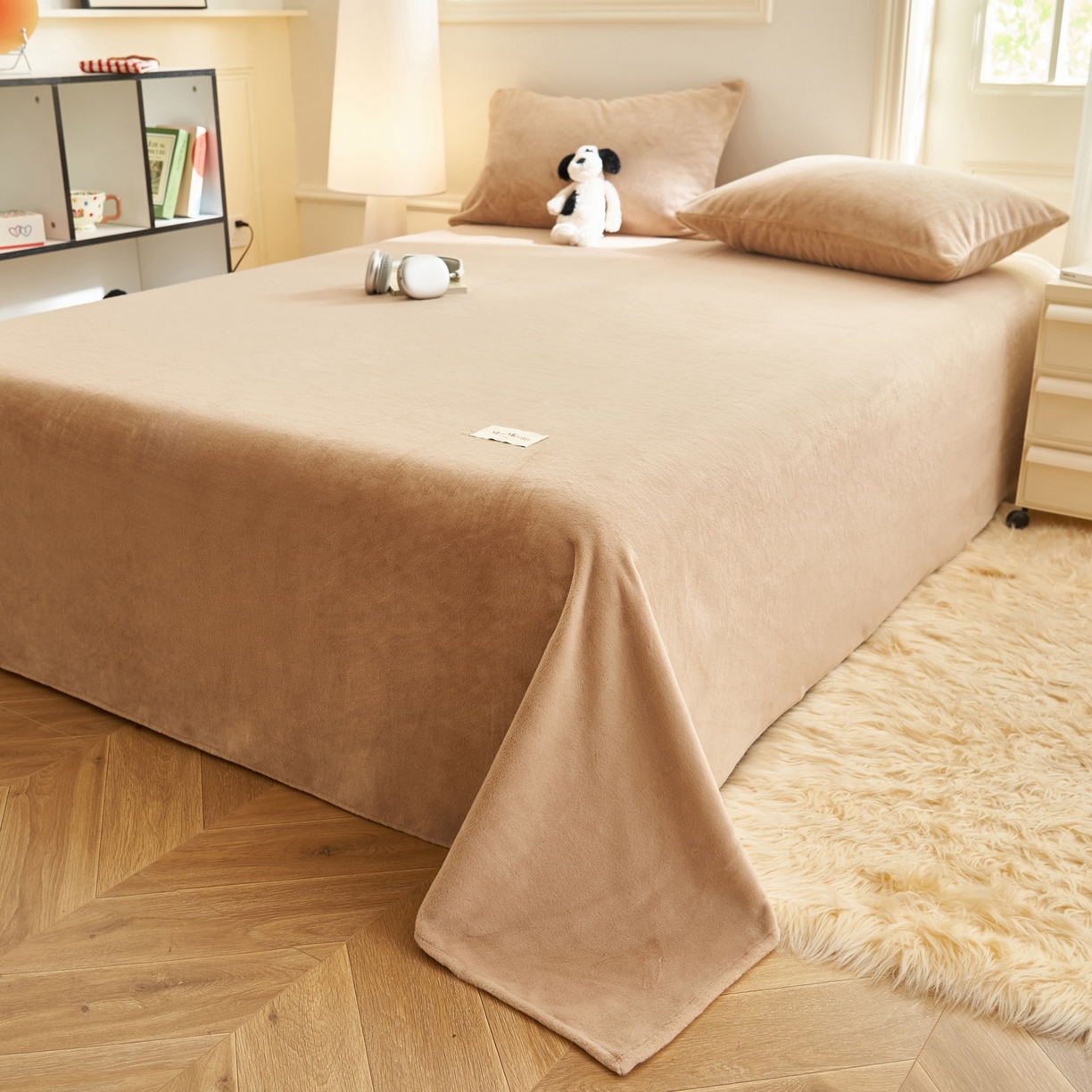 91家纺网 家纺一手货源 找家纺 （总）晨曦家纺 2025新款加厚牛奶绒床单单件法兰绒宝宝绒