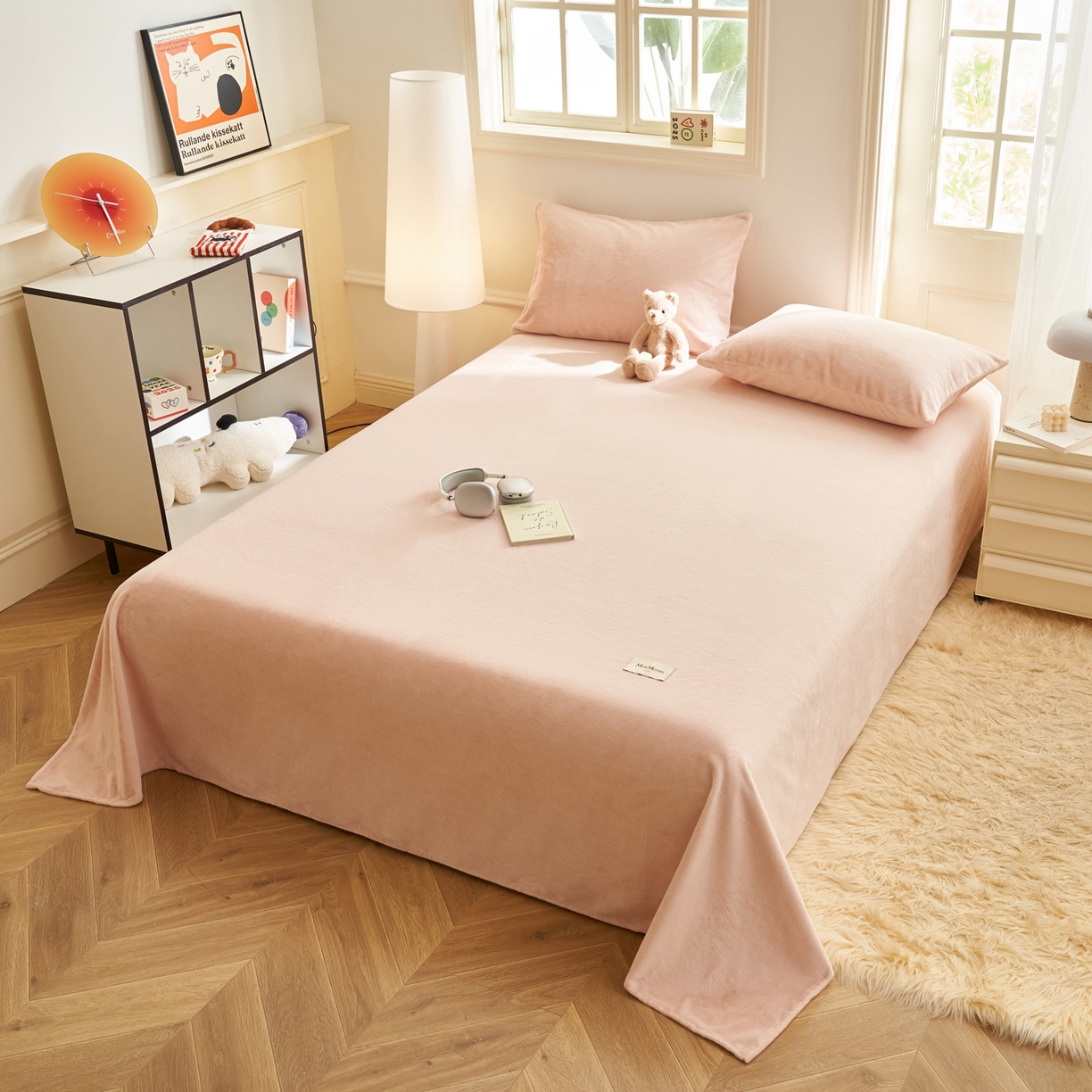 91家纺网 家纺一手货源 找家纺 晨曦家纺 2025新款加厚牛奶绒床单单件法兰绒宝宝绒 MAX-少女粉