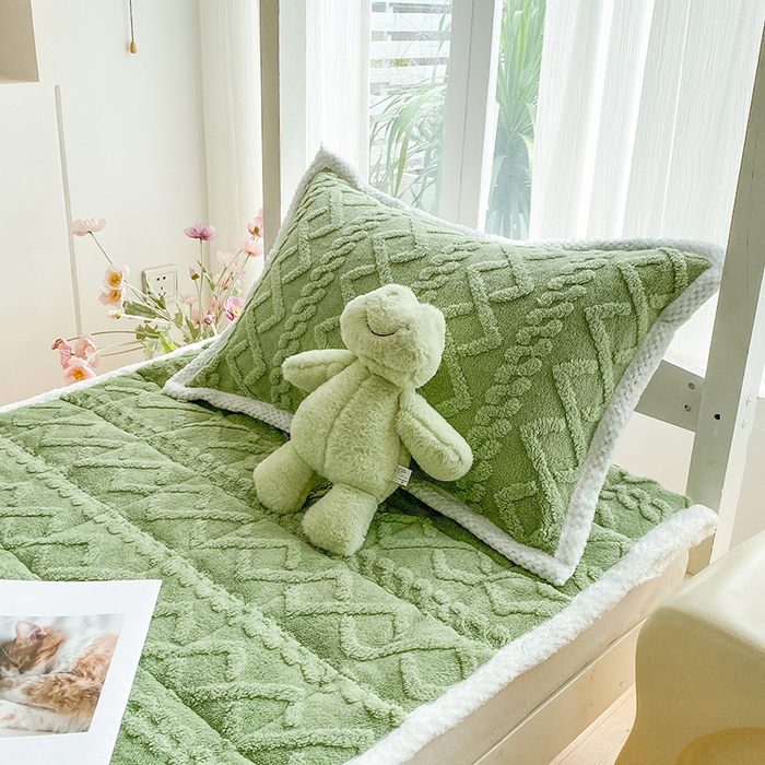 91家纺网 家纺一手货源 找家纺 （总）凌云家纺 2025新款牛奶绒塔芙蓉学生宿舍单人冬天加绒加厚床垫软垫