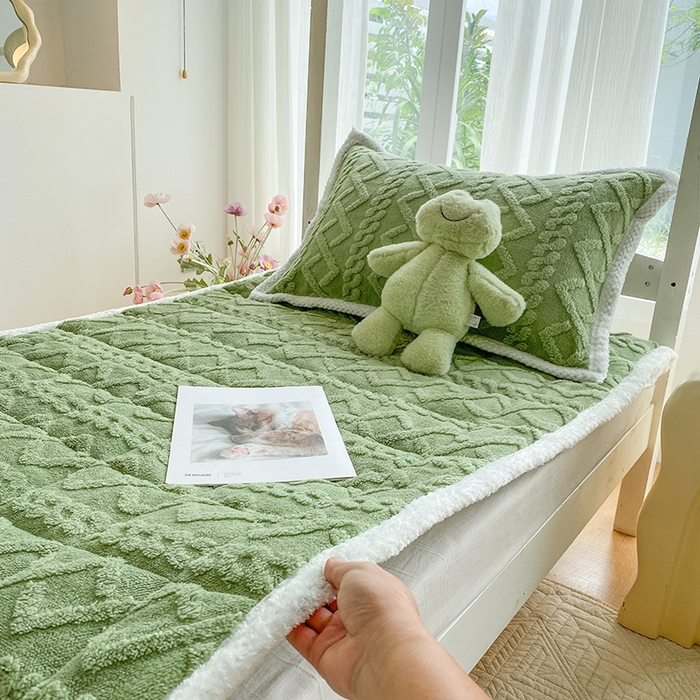 91家纺网 家纺一手货源 找家纺 （总）凌云家纺 2025新款牛奶绒塔芙蓉学生宿舍单人冬天加绒加厚床垫软垫