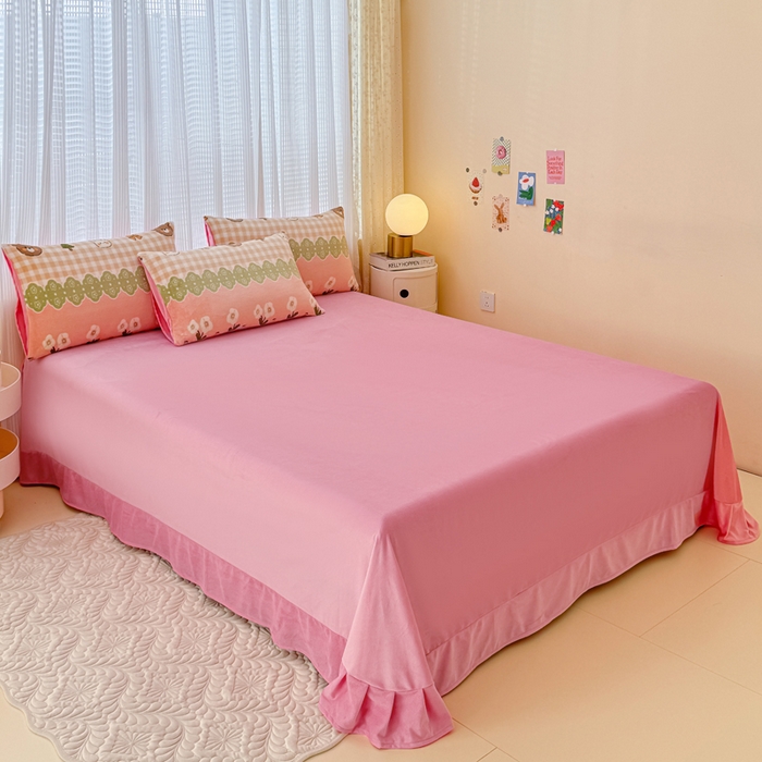 91家纺网 家纺一手货源 找家纺 仟网汇 2025新款直播热款跑量牛奶绒印花款四件套 小游园