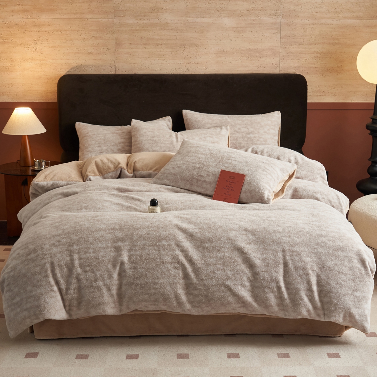 91家纺网 家纺一手货源 找家纺 晨曦家纺 2025新款加厚加绒羊驼绒四件套牛奶绒四件套 如歌