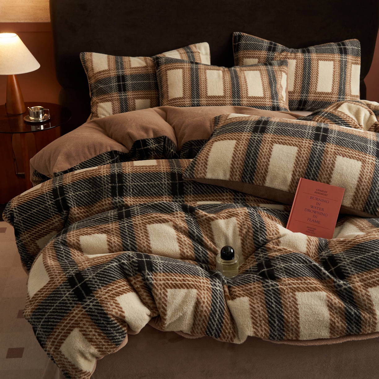 91家纺网 家纺一手货源 找家纺 晨曦家纺 2025新款加厚加绒羊驼绒四件套牛奶绒四件套 可可西里