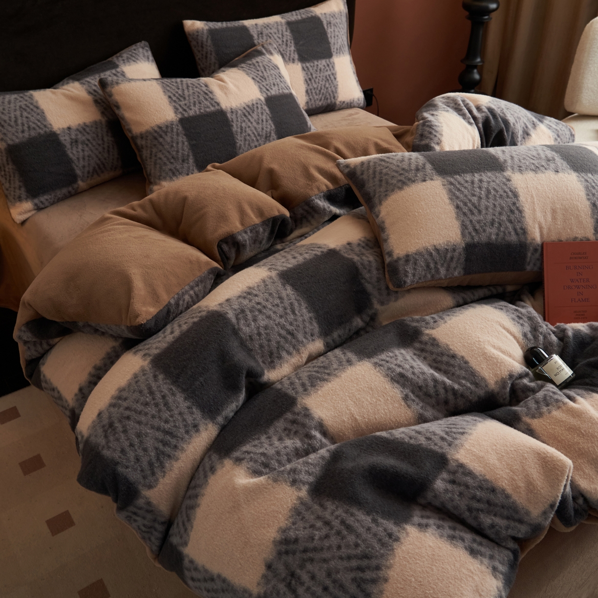 91家纺网 家纺一手货源 找家纺 晨曦家纺 2025新款加厚加绒羊驼绒四件套牛奶绒四件套 雅致