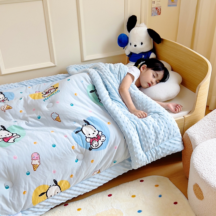 91家纺网 家纺一手货源 找家纺 （总）鱼宝 2025新款三丽鸥针织棉豆豆被