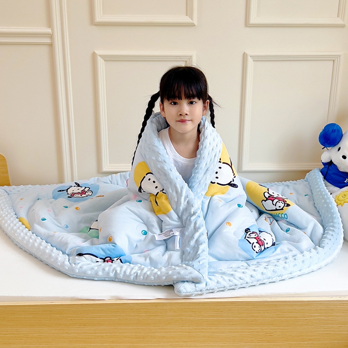 91家纺网 家纺一手货源 找家纺 （总）鱼宝 2025新款三丽鸥针织棉豆豆被