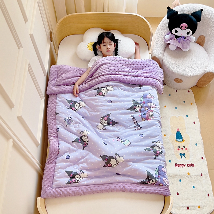 91家纺网 家纺一手货源 找家纺 （总）鱼宝 2025新款三丽鸥针织棉豆豆被