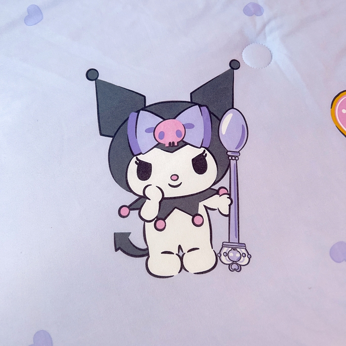 91家纺网 家纺一手货源 找家纺 鱼宝 2025新款三丽鸥针织棉豆豆被 可爱库洛米