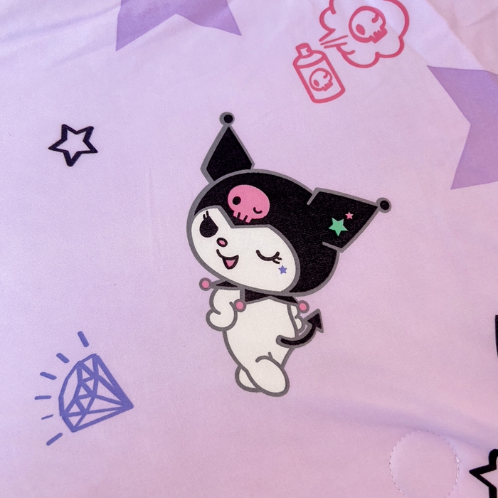 91家纺网 家纺一手货源 找家纺 鱼宝 2025新款三丽鸥针织棉豆豆被 星星库洛米