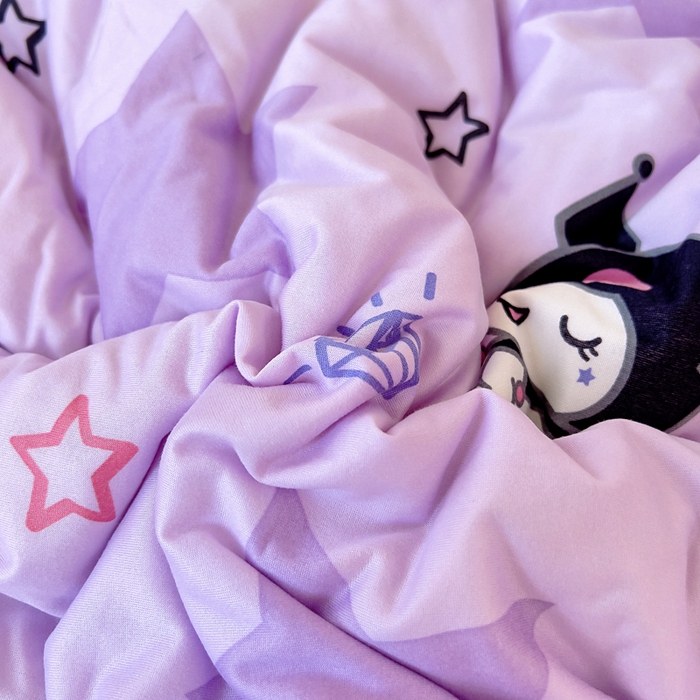 91家纺网 家纺一手货源 找家纺 鱼宝 2025新款三丽鸥针织棉豆豆被 星星库洛米