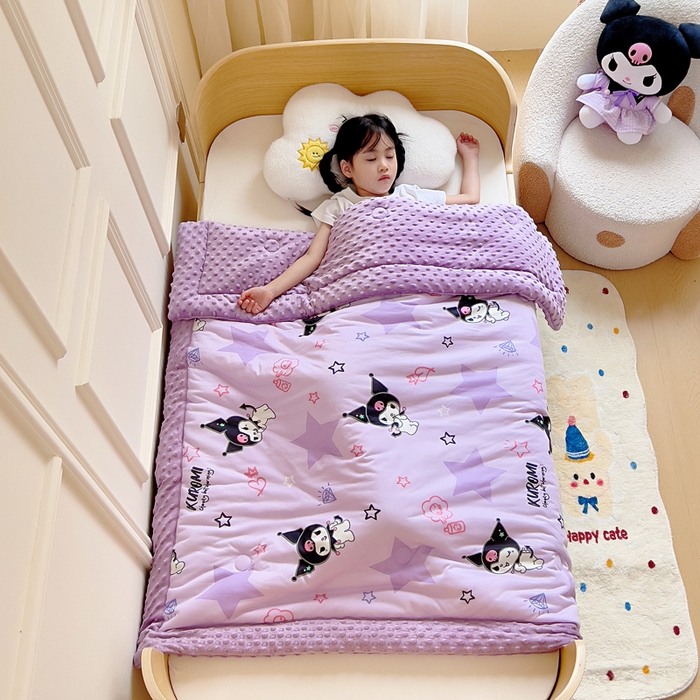 鱼宝 2025新款三丽鸥针织棉豆豆被 星星库洛米