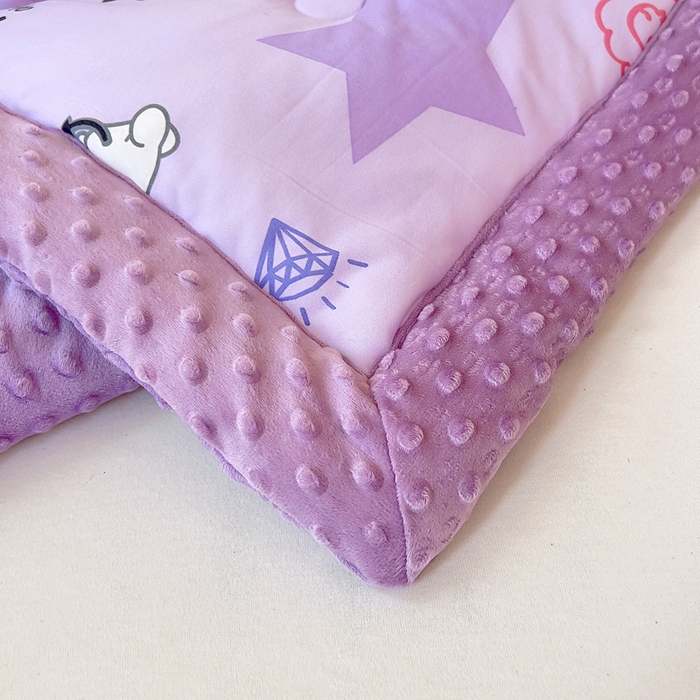 91家纺网 家纺一手货源 找家纺 鱼宝 2025新款三丽鸥针织棉豆豆被 星星库洛米