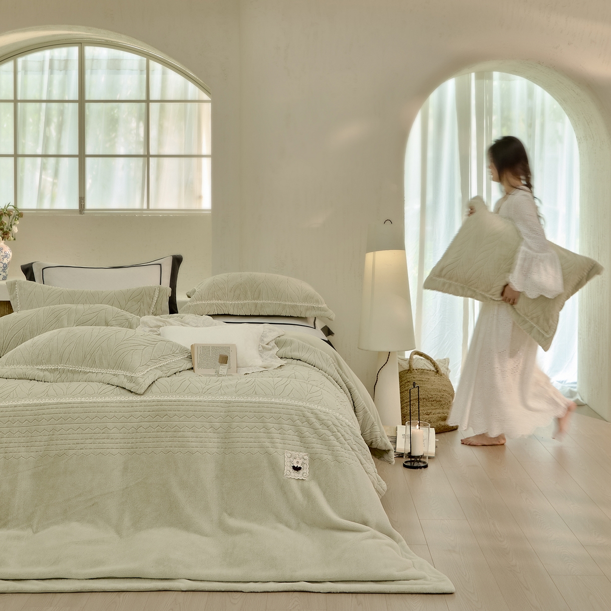 91家纺网 家纺一手货源 找家纺 （总）玖玖爱家纺 2025秋冬限定高克重奢绒四件套-奢雅冬日