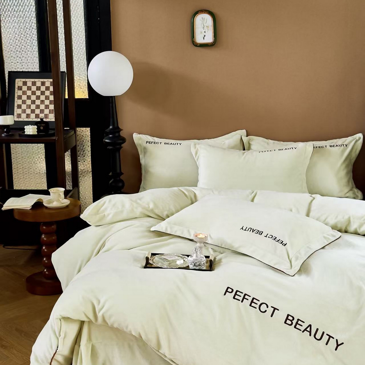 91家纺网 家纺一手货源 找家纺 玖玖爱家纺 2025新款全工艺牛奶绒刺绣四件套-时尚美 时尚美-果绿