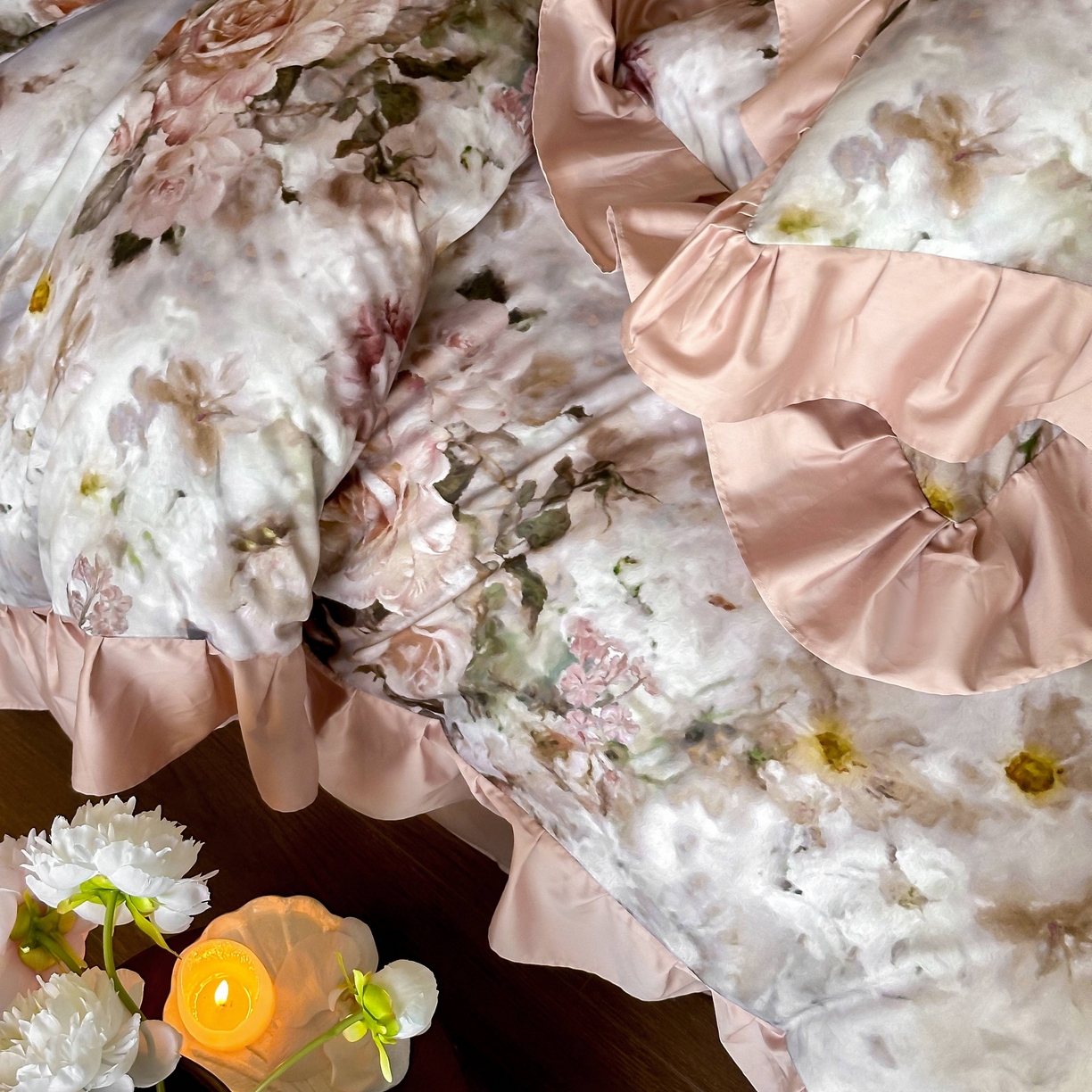 91家纺网 家纺一手货源 找家纺 窝米 2025新款数码印花100支长绒棉纯棉工艺四件套-璐菲 璐菲-古巴纱色