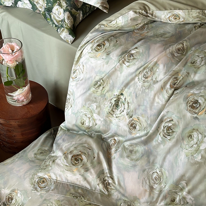 91家纺网 家纺一手货源 找家纺 窝米 2025新款数码印花100支长绒棉纯棉滚绳宽边工艺四件套 山花万里