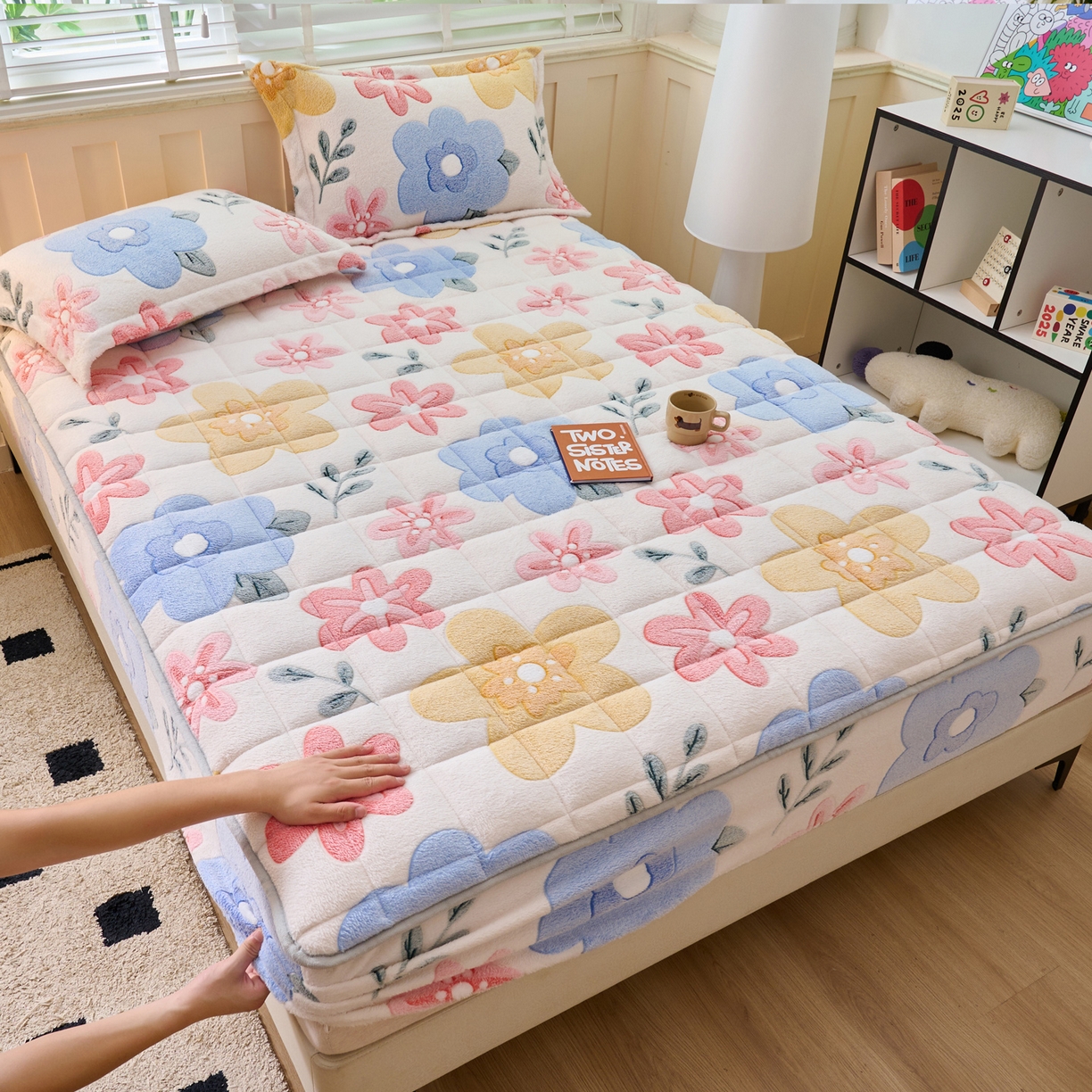 91家纺网 家纺一手货源 找家纺 （总）爱乐  纯色牛奶绒床笠