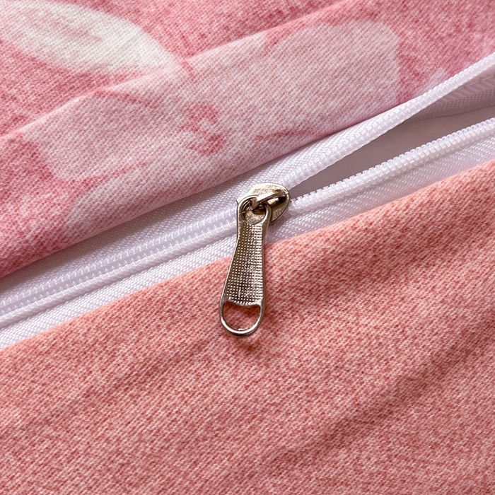 91家纺网 家纺一手货源 找家纺 简约家纺 2025新款全棉磨毛四件套禾悦-粉