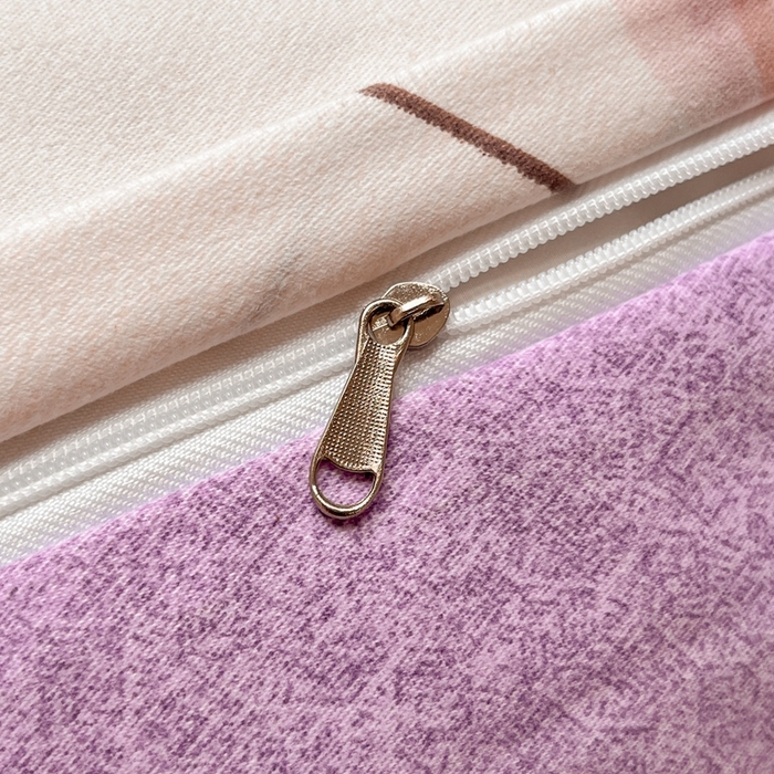 91家纺网 家纺一手货源 找家纺 简约家纺 2025新款全棉磨毛四件套叶初开-粉