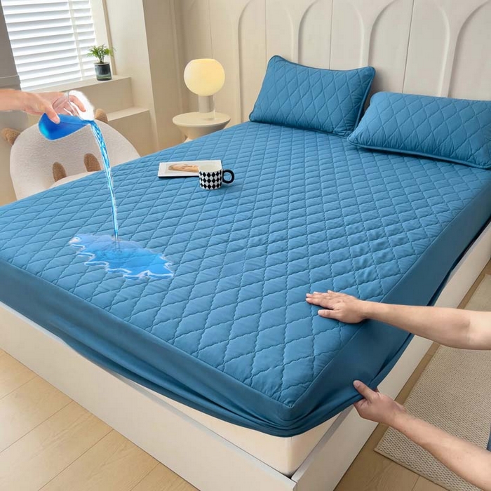 91家纺网 家纺一手货源 找家纺 （总）蝶蔻家纺 2025新款亚马逊外贸跨境亲肤磨毛夹棉涤纶TPU防水床笠虾皮希音Temu爆款