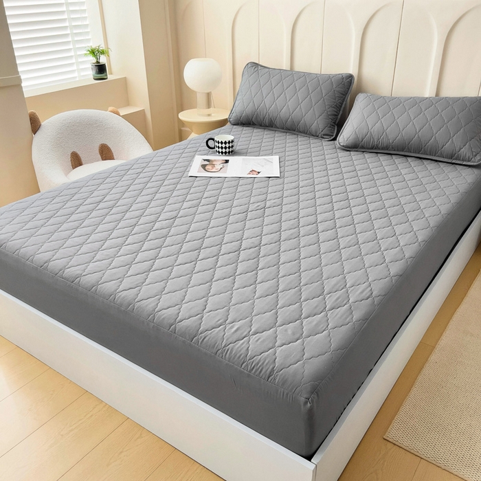 91家纺网 家纺一手货源 找家纺 （总）蝶蔻家纺 2025新款亚马逊外贸跨境亲肤磨毛夹棉涤纶TPU防水床笠虾皮希音Temu爆款