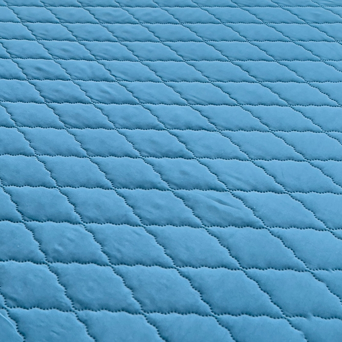 91家纺网 家纺一手货源 找家纺 蝶蔻家纺 2025新款亚马逊外贸跨境亲肤磨毛夹棉涤纶TPU防水床笠虾皮希音Temu爆款 蓝色