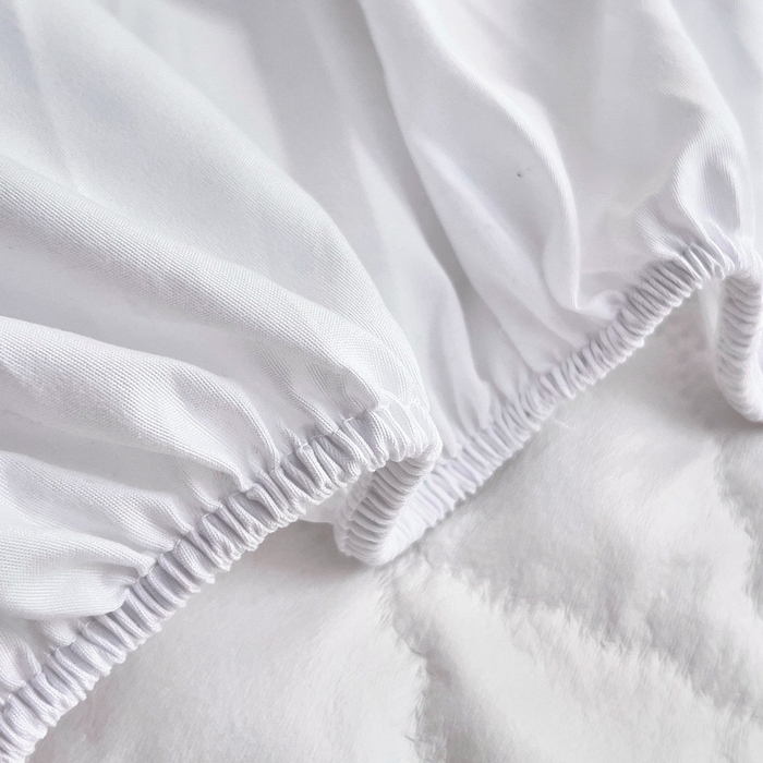 91家纺网 家纺一手货源 找家纺 蝶蔻家纺 2025新款亚马逊外贸跨境亲肤磨毛夹棉涤纶TPU防水床笠虾皮希音Temu爆款 米白