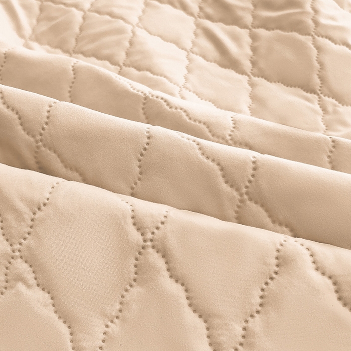 91家纺网 家纺一手货源 找家纺 蝶蔻家纺 2025新款亚马逊外贸跨境亲肤磨毛夹棉涤纶TPU防水床笠虾皮希音Temu爆款 卡其