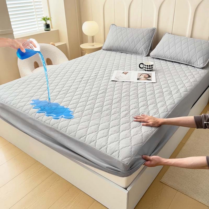 91家纺网 家纺一手货源 找家纺 蝶蔻家纺 2025新款亚马逊外贸跨境亲肤磨毛夹棉涤纶TPU防水床笠虾皮希音Temu爆款 豆粉