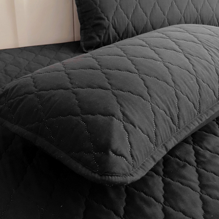 91家纺网 家纺一手货源 找家纺 蝶蔻家纺 2025新款亚马逊外贸跨境亲肤磨毛夹棉涤纶TPU防水床笠虾皮希音Temu爆款 黑色