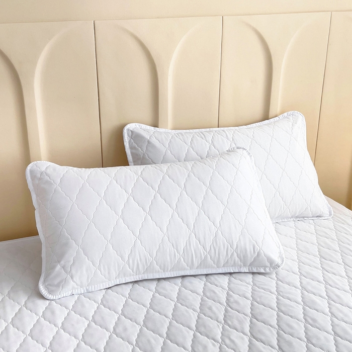 91家纺网 家纺一手货源 找家纺 蝶蔻家纺 2025新款亚马逊外贸跨境亲肤磨毛夹棉涤纶TPU防水床笠虾皮希音Temu爆款 米白