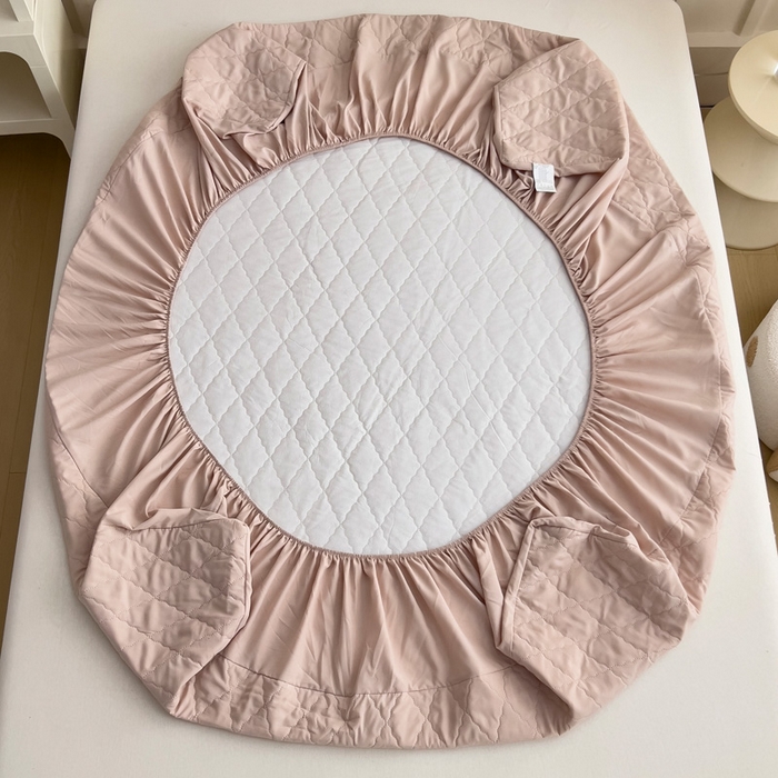 91家纺网 家纺一手货源 找家纺 蝶蔻家纺 2025新款亚马逊外贸跨境亲肤磨毛夹棉涤纶TPU防水床笠虾皮希音Temu爆款 豆粉