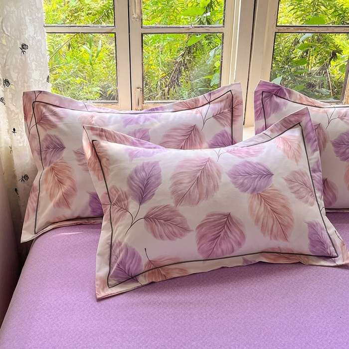 91家纺网 家纺一手货源 找家纺 2025新款全棉磨毛印花单品被套叶初开-粉