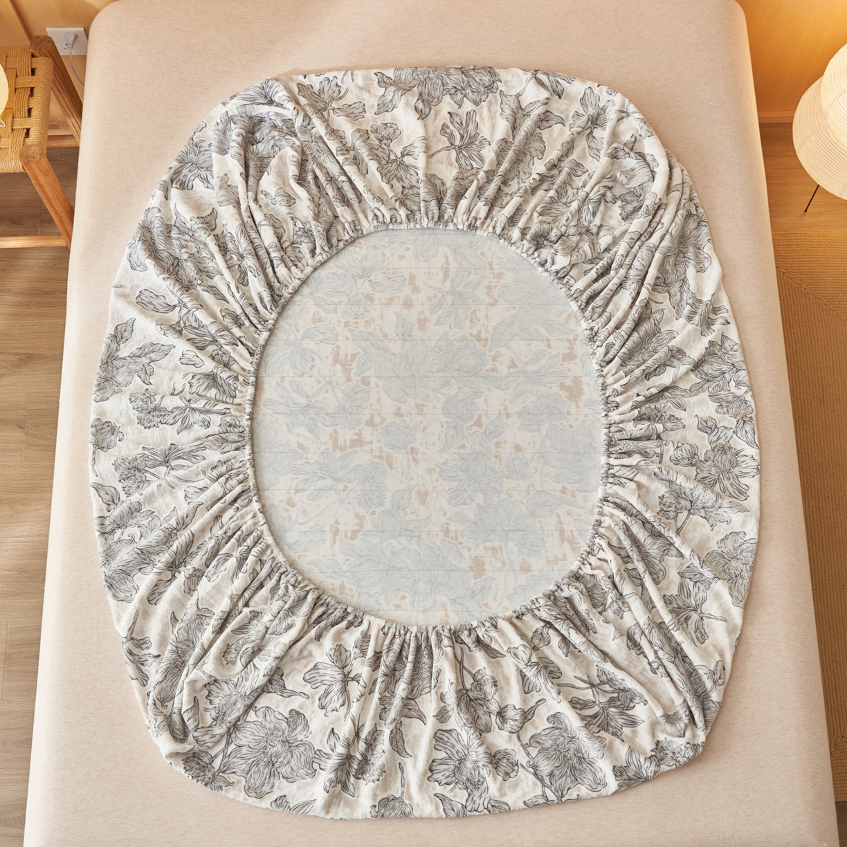 91家纺网 家纺一手货源 找家纺 （总）爱乐家纺 2025新款烂花牛奶绒床笠系列