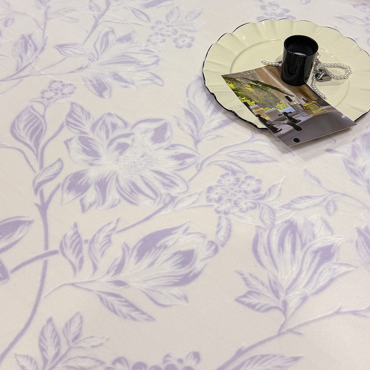 91家纺网 家纺一手货源 找家纺 云玲时尚 2025新款牛奶绒雕花兔毛绒包边床笠单床笠床笠单件 花枝飞舞