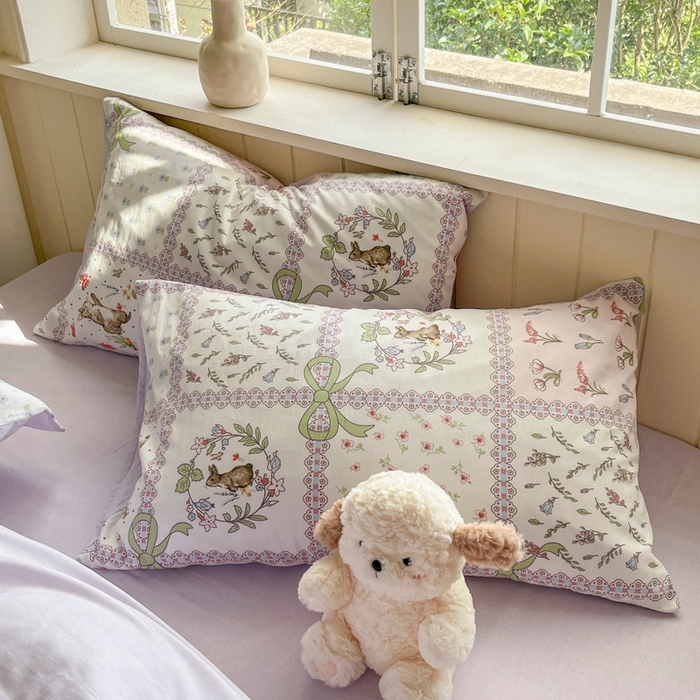 91家纺网 家纺一手货源 找家纺 （总）琪格格纺织 2025新款13070全棉纯棉小清新四件套