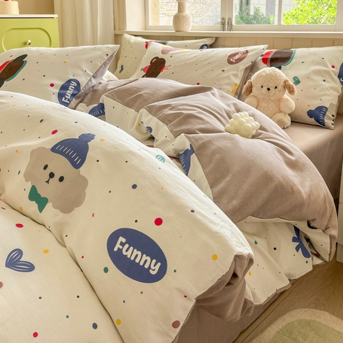 91家纺网 家纺一手货源 找家纺 （总）琪格格纺织 2025新款13070全棉纯棉小清新四件套