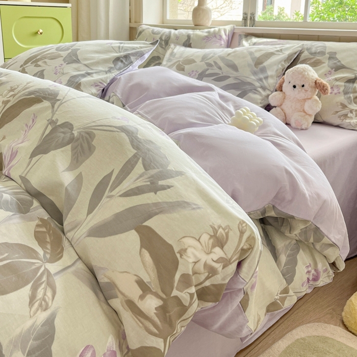 琪格格纺织 2025新款13070全棉纯棉小清新四件套 繁枝