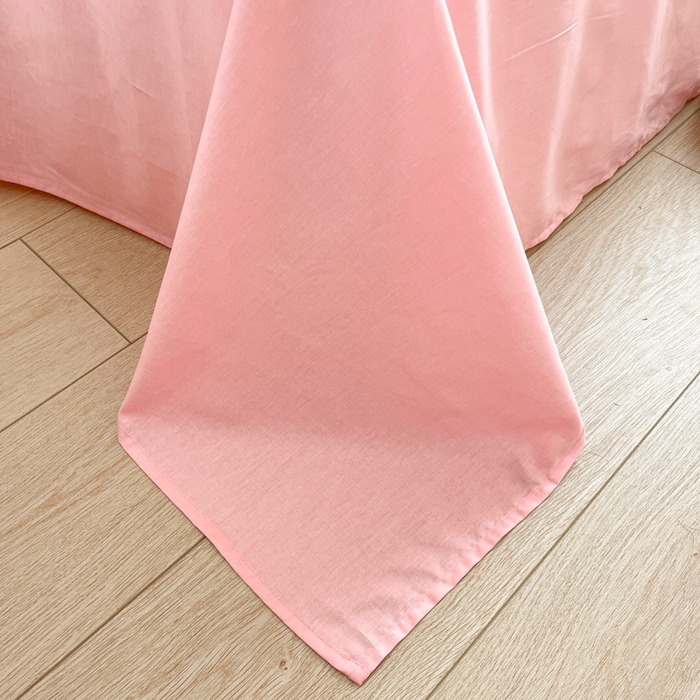 91家纺网 家纺一手货源 找家纺 琪格格纺织 2025新款13070全棉纯棉小清新四件套 花漫晨-粉