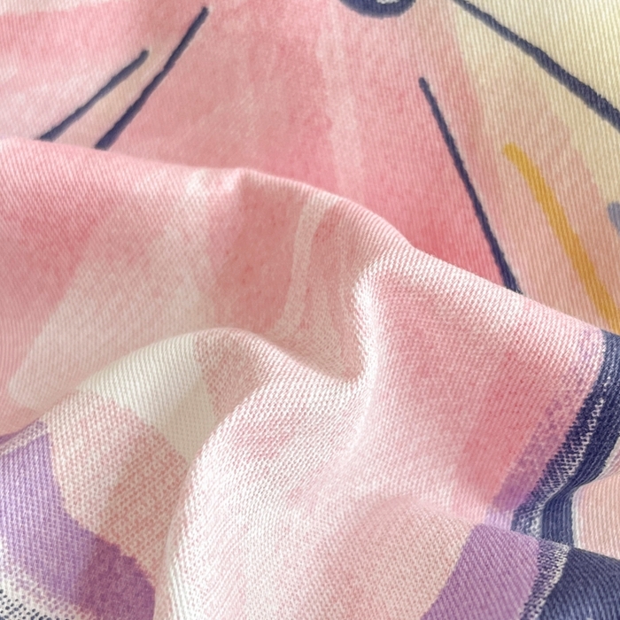 91家纺网 家纺一手货源 找家纺 琪格格纺织 2025新款13070全棉纯棉小清新四件套 彩蝶