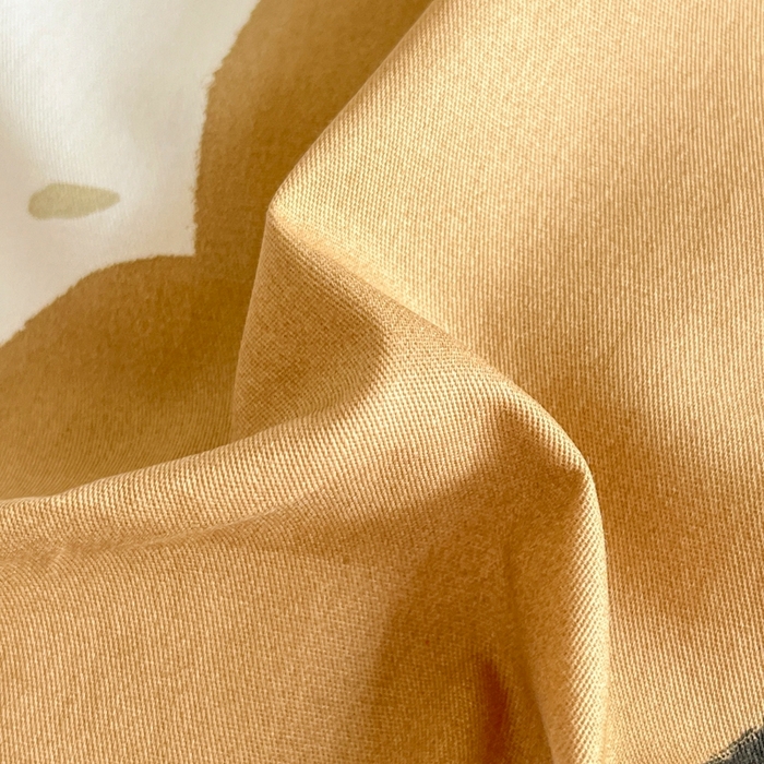 91家纺网 家纺一手货源 找家纺 琪格格纺织 2025新款13070全棉纯棉小清新四件套 乖乖狗-浅咖