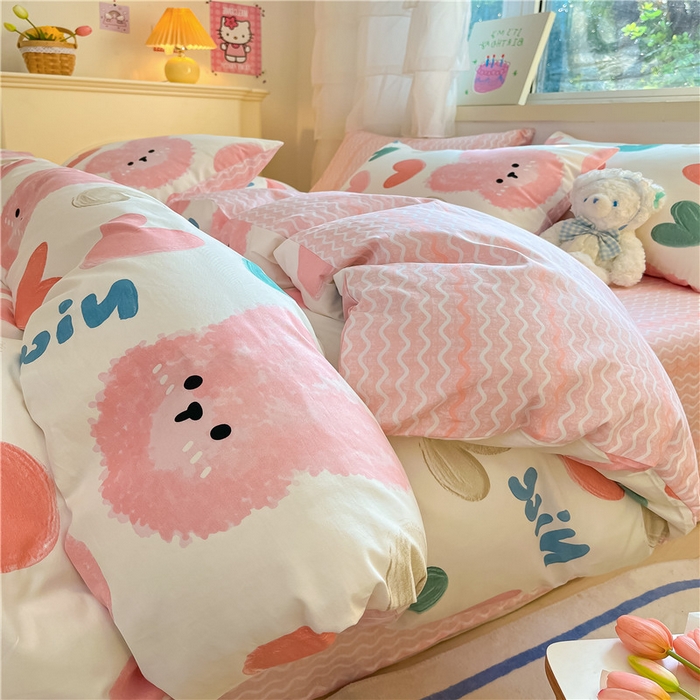 91家纺网 家纺一手货源 找家纺 （总）琪格格纺织 2025新款全棉纯棉13372小清新四件套