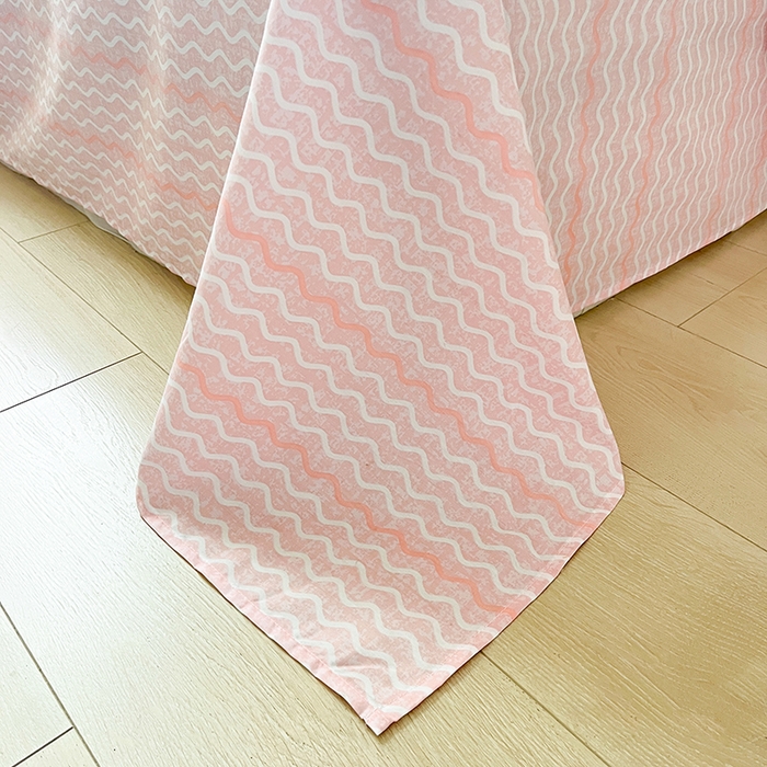 91家纺网 家纺一手货源 找家纺 琪格格纺织 2025新款全棉纯棉13372小清新四件套 萌心兔