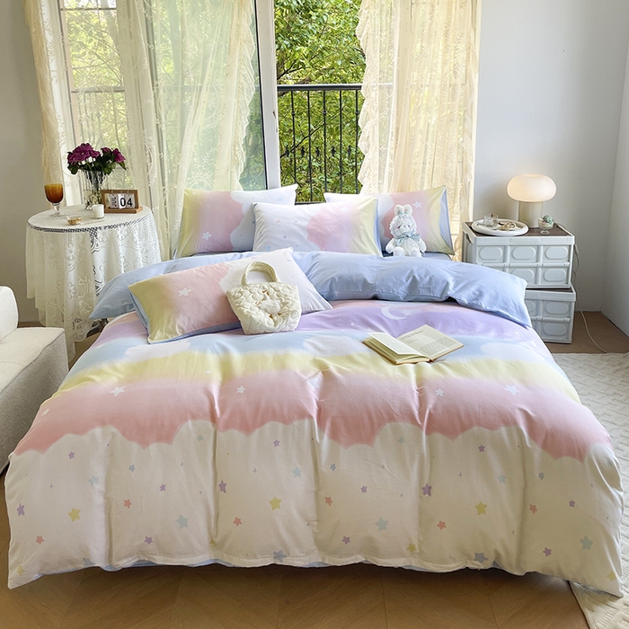 91家纺网 家纺一手货源 找家纺 （总）琪格格纺织 2025新款全棉纯棉13372小清新单被套 被套单件