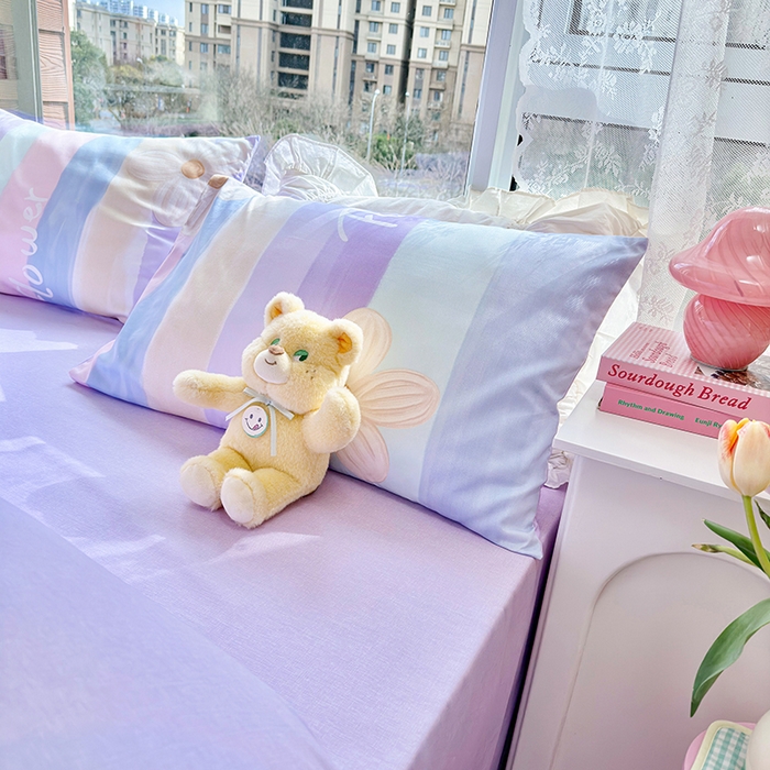 91家纺网 家纺一手货源 找家纺 （总）琪格格纺织 2025新款全棉纯棉13372小清新单被套 被套单件