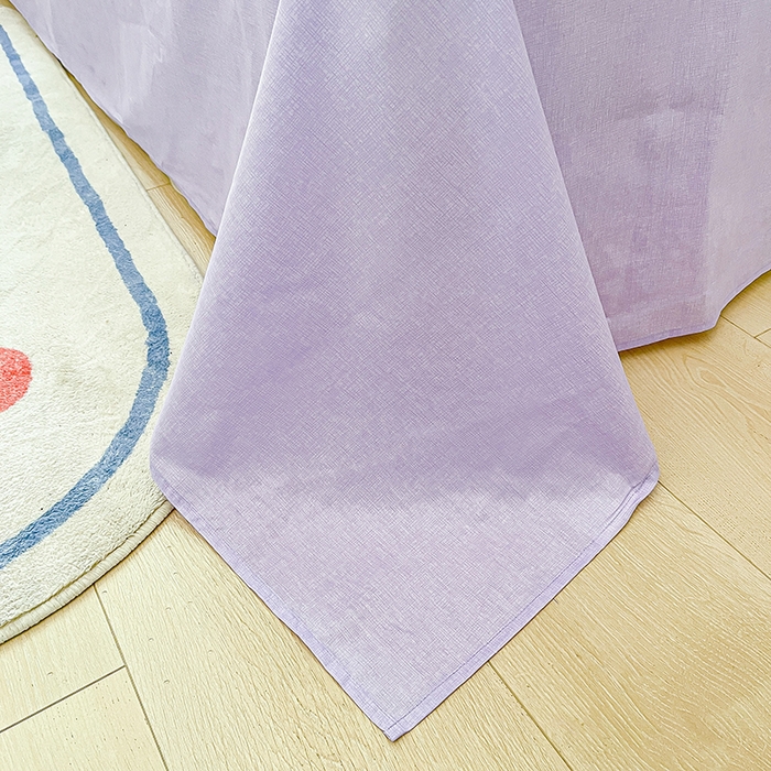 91家纺网 家纺一手货源 找家纺 琪格格纺织 2025新款全棉纯棉13372小清新单被套 被套单件 美郁-紫