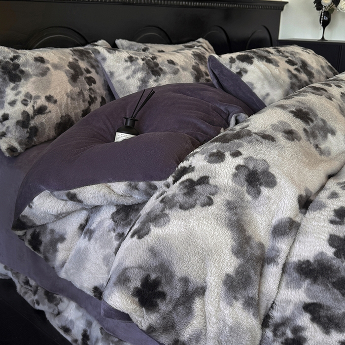 91家纺网 家纺一手货源 找家纺 （总）优迈 2025秋冬新款直播热卖轻奢法式美拉德风高克重加厚獭兔毛绒牛奶绒四件套