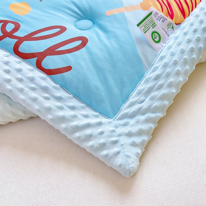 91家纺网 家纺一手货源 找家纺 吉咪兔家纺 2025新款大版三丽鸥库洛米儿童豆豆被针织棉幼儿园宝宝午睡春秋四季婴儿被子被芯 汉堡玉桂狗